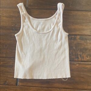 Women's Ribbed Tank Top - Beige